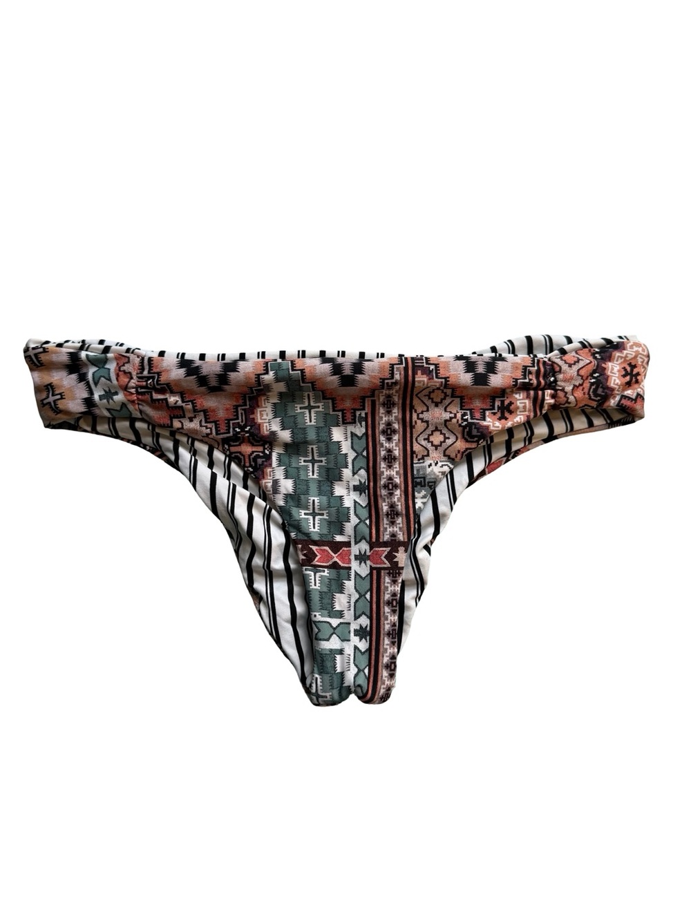 O’Neill Reversible Aztec Stripe Reversible Bikini Bottoms Size XS/S Beach